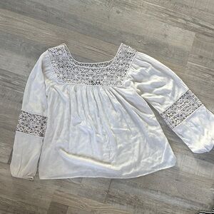 i jeans by Buffalo cream Lace Detail Blouse